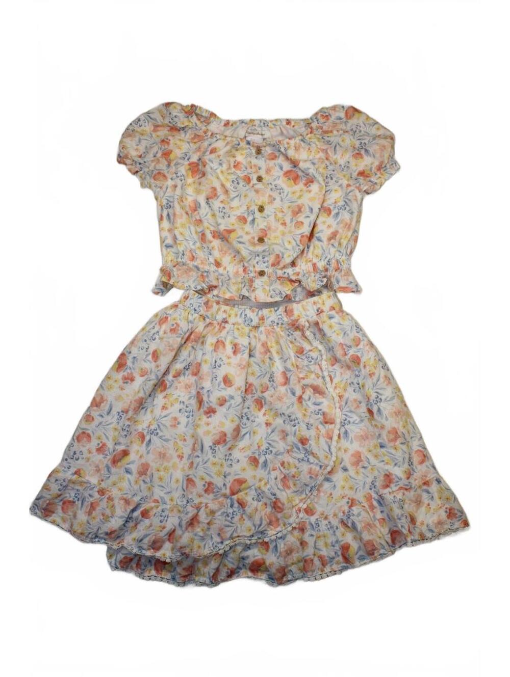 Tommy Bahama’s Girls Floral 2 Piece Matching Ruffe Skirt Set